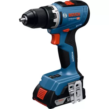 BOSCH Professional GSR 18V-65 Bezvadu skrūvgriežu urbjmašīna, bezsuku, 2x 5.0Ah Li-Ion, L-BOXX, rokas instrumentu komplekts