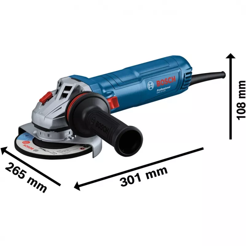 Bosch Professional GWS 12-125 06013A6106 leņķa slīpmašīna 125 mm 1200 W ar mainīgu ātrumu