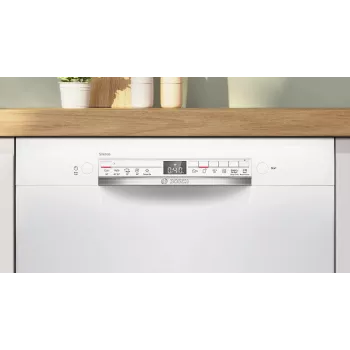 Bosch SMU2HTW08E Iebūvējamā trauku mazgājamā mašīna, 60 cm, 13 komplekti, 5 programmas, energoklase C, AquaStop, balta