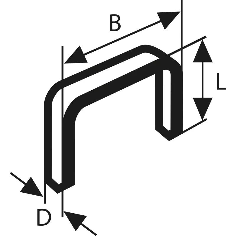 Bosch Type 53 smalkās stieples skavas 11,4 x 0,74 x 8 mm, cinkota tērauda, 5000 gab. (2609200210)
