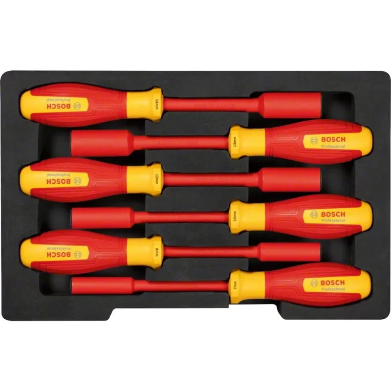 Bosch VDE izolētu skrūvgriežu komplekts 1600A02NF3, 7 gab., plakanie/Phillips/Pozidriv, 1000V, IEC 60900