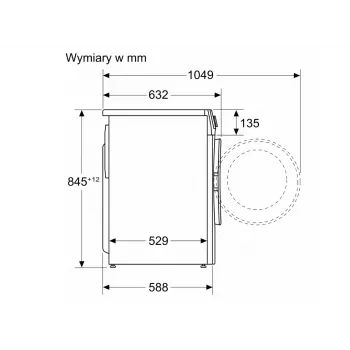 BOSCH WGG254ZGPL 9 kg priekšējās ielādes veļas mašīna ar i-DOS un Home Connect