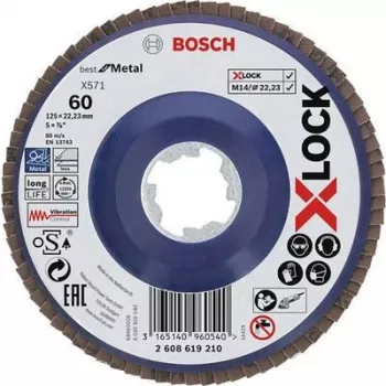 Bosch X440 Expert for Metal šķiedras disks 125 mm, graudainība 60, cirkonija alumīnija oksīds, 2608619210