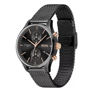 BOSS Hero vīriešu hronogrāfa pulkstenis 1513811 42 mm nerūsējošais tērauds zils ciparnīca