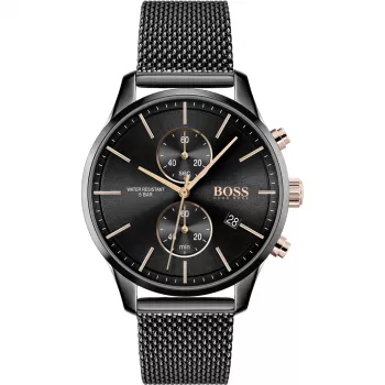 BOSS Hero vīriešu hronogrāfa pulkstenis 1513811 42 mm nerūsējošais tērauds zils ciparnīca
