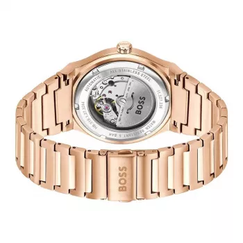 BOSS MAN 1514185 kvarca analogais pulkstenis 41mm melna ciparnīca ādas siksniņa