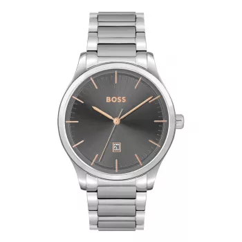 BOSS pulkstenis 1513979 Pilot Edition 43mm zils ciparnīca brūna āda