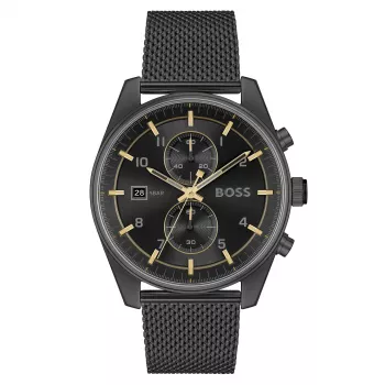 BOSS vīriešu pulkstenis 1514150 (44 mm) — zils ciparnīca, nerūsējošais tērauds