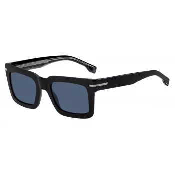 BOSS SUNGLASSES BOSS MAN BOSS1501SINA Taisnstūra Acetāta Rāmis 51/22/145 mm Melns/Pelēks