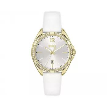 BOSS sieviešu Purity 1502619 kvarca analogais pulkstenis 39mm sudraba nerūsējošā tērauda sieta