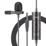 BOYA BY-M1S Omnidirectional Lavalier Mikrofons, 3.5mm Savienotājs, Melns