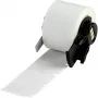 Brady M6-20-362 Pretviltošanas metāla poliestera etiķetes, sudraba, spīdīgas, 25,40 x 50,80 mm, pastāvīga akrila līme, 100 etiķetes/rulī