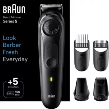 Braun Series 5 BT5441 bārdas trimmeris ar 40 garuma iestatījumiem un 100 minūšu akumulatora darbību