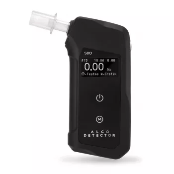 Alkometrs Alcodetector S80 - Elektroķīmiskais sensors, krāsains TFT displejs, USB uzlāde