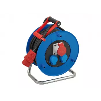Brennenstuhl Garant CEE 1 kabeļa trumulis H07RN-F 5G2.5 20m 3 CEE kontaktligzdas IP44 melns 400V 16A 1237990