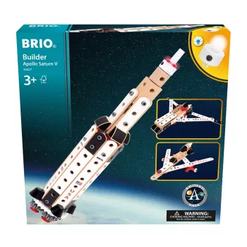 BRIO Builder NASA Apollo Saturn V konstrukcijas komplekts, 34 daļas, 3+ gadi