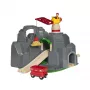 BRIO World krāns un kalnu tunelis koka dzelzceļa komplekts