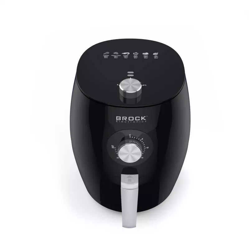 Brock AFM 3501 BK Fritēšanas gaisa friteris 3,5L 1300-1500W melns digitālais groza friteris