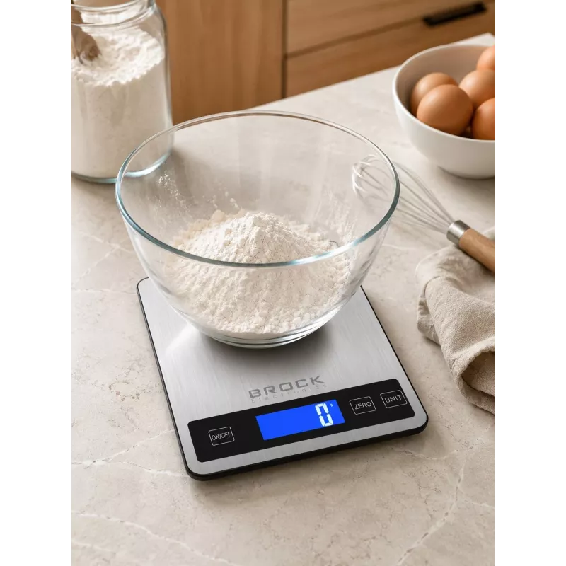 Brock SKS 1008 liela izmēra digitālie virtuves svari ar LED displeju