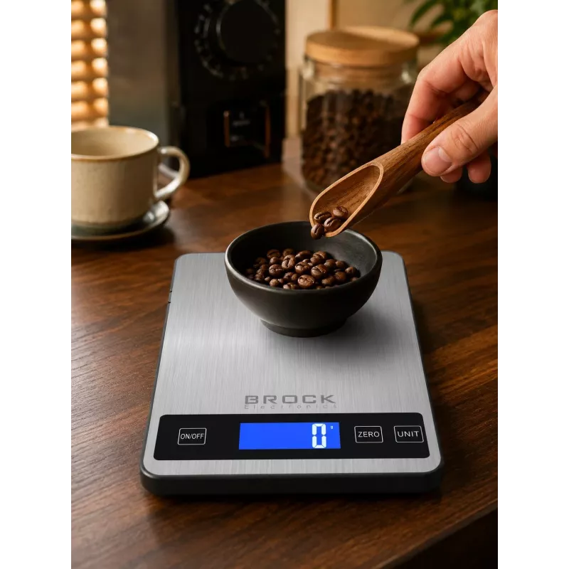 Brock SKS 1008 liela izmēra digitālie virtuves svari ar LED displeju