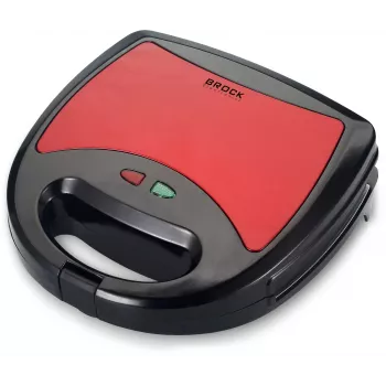 Brock SSM 2003 RD 3-in-1 sviestmaižu gatavotājs, vafelpanna un grils, 750 W, melns/sarkans