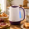 Brock WK 08 PR elektriskā tējkanna 1,7L 2000W balta/violeta