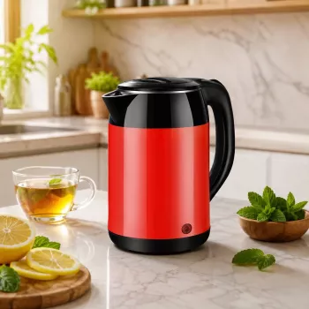 Brock WK 5522 RD elektriskā tējkanna 1,8L 1500W melna/sarkana ar 360° pamatni