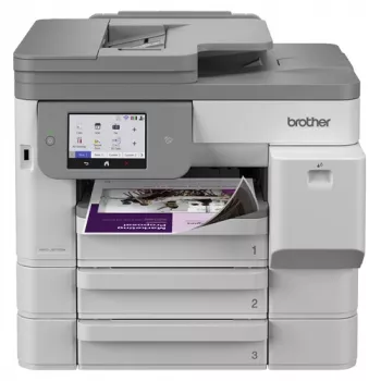 Brother MFC-J5117DW A3 krāsu tintes daudzfunkcionālā printeris ar drukāšanu, kopēšanu, skenēšanu, faksu, divpusējo drukāšanu, Wi-Fi, Ethernet, USB, 250 lokšņu padevi, 50 lokšņu ADF, skārienekrānu, balts