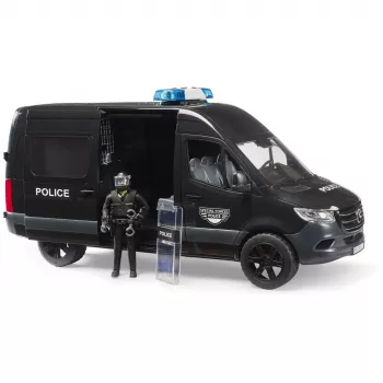 BRUDER bworld MB Sprinter Police Special Forces Van 1:16 ar gaismu un skaņu