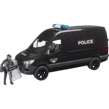 BRUDER bworld MB Sprinter Police Special Forces Van 1:16 ar gaismu un skaņu