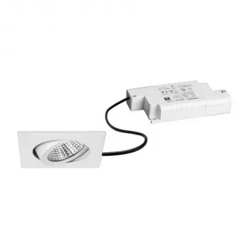 Brumberg 39365073 LED Iebūvējamais Prožektoru Komplekts BB05 Kvadrāts Balts 3000K 6W 230V Fāzes Dimmējams Grozāms