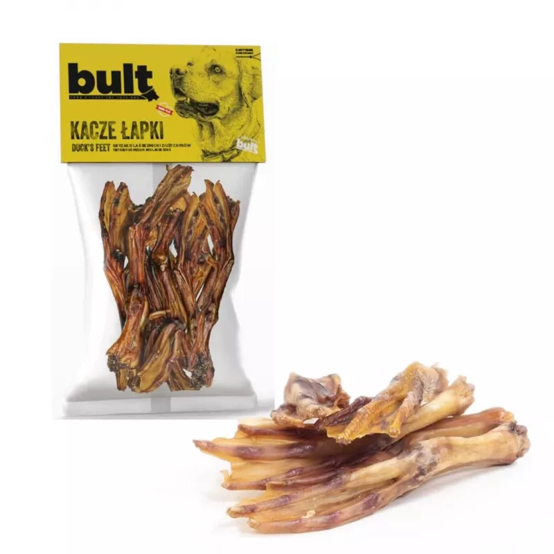 BULT pīļu kāju suņu gardumi - gaisā žāvēti dabīgi košļājamie, 100g