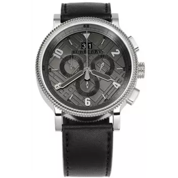 Burberry BU7683 Endurance vīriešu Šveices kvarca hronogrāfa pulkstenis 42mm melns gumijas