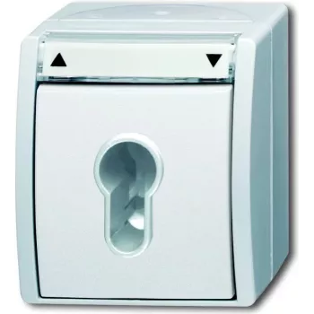 Busch-Jaeger Ocean 2712 SLW-54 virsapmetuma SCHUKO kontaktligzda, IP44, balta 2CKA001101A0924