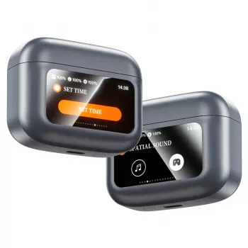 Buxton BTW 9600 bezvadu austiņas ar aktīvo trokšņu slāpēšanu, Bluetooth 5.3, 30h akumulators, melnas