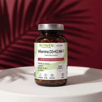 BWN BIOWEN Vitamins D3 + K2 MK-7 uztura bagātinātājs – 90 kapsulas