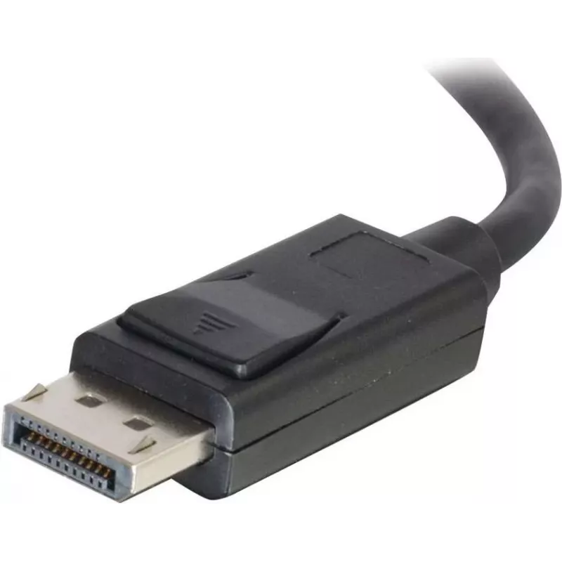 C2G 5.0m DisplayPort kabelis ar fiksatoriem, vīrišķais uz vīrišķo, melns 84403