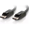 C2G 5.0m DisplayPort kabelis ar fiksatoriem, vīrišķais uz vīrišķo, melns 84403