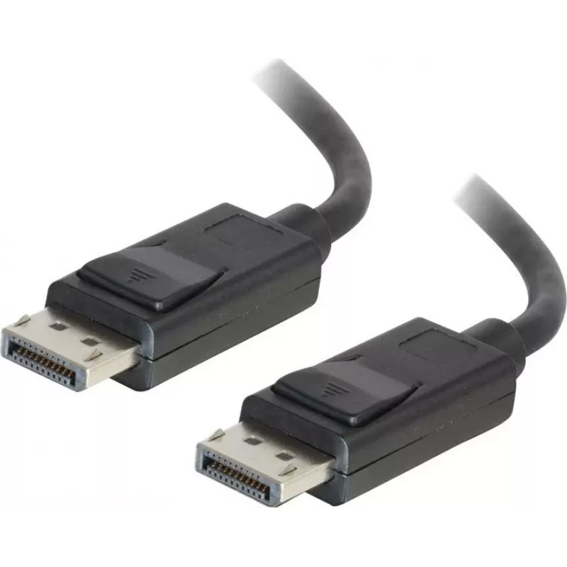 C2G 5.0m DisplayPort kabelis ar fiksatoriem, vīrišķais uz vīrišķo, melns 84403