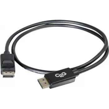 C2G 5.0m DisplayPort kabelis ar fiksatoriem, vīrišķais uz vīrišķo, melns 84403