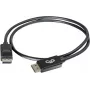 C2G 5.0m DisplayPort kabelis ar fiksatoriem, vīrišķais uz vīrišķo, melns 84403