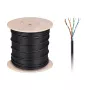 CABLETECH Copper Computer Cable - UTP Cat5e Twisted Pair + Gel, 305 m, Melns, Outdoor