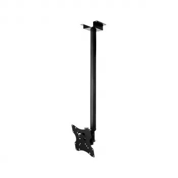 CABLETECH LCD griestu stiprinājums melns 32-70 collu ekrāniem, 50 kg, VESA līdz 600x400, regulējams augstums