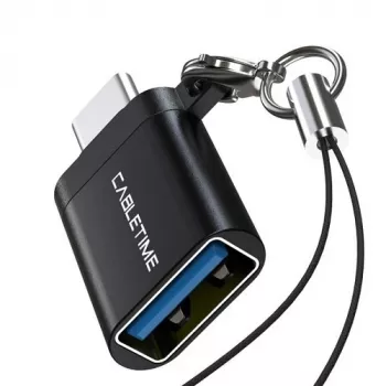 CABLETIME USB-C uz USB-A OTG Adapteris, USB 3.0 5Gbps, Space Gray Alumīnijs