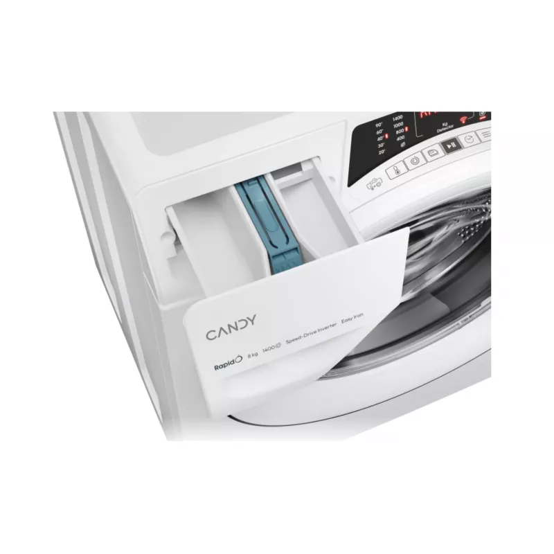 Candy RO 1486DWMT/1-S veļas mazgājamā mašīna, A, priekšējā ielāde, ietilpība 8 kg, dziļums 54 cm, 1400 RPM, balta