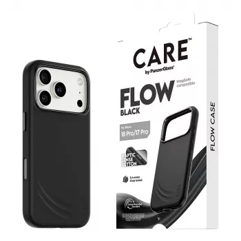 CARE by PanzerGlass Flow Case melns ar MagSafe priekš iPhone 17 Pro