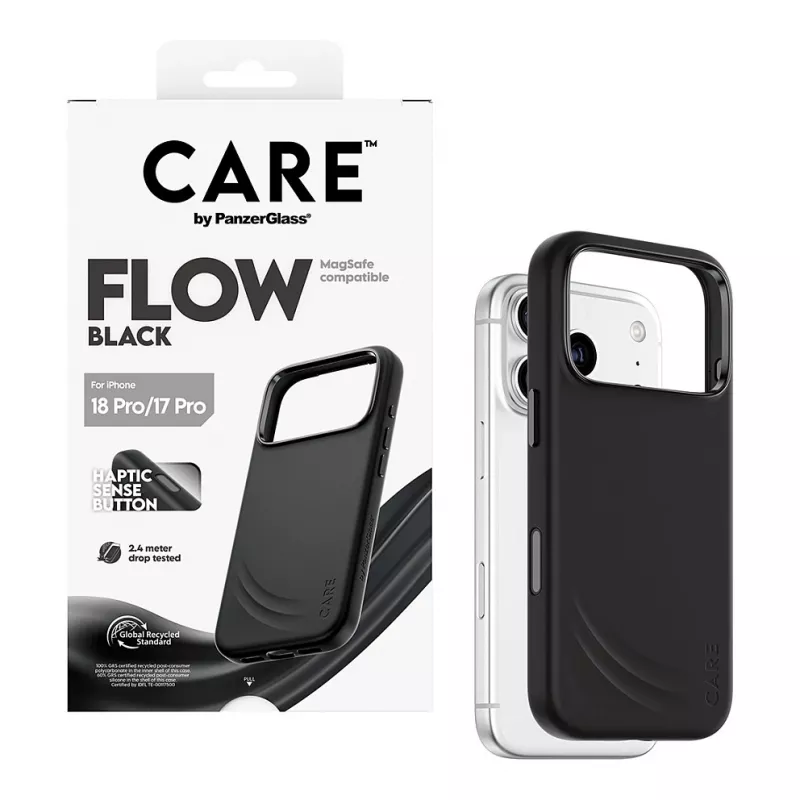 CARE by PanzerGlass Flow Case melns ar MagSafe priekš iPhone 17 Pro