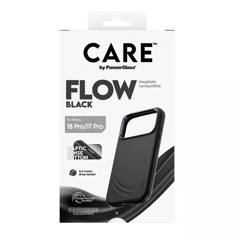 CARE by PanzerGlass Flow Case melns ar MagSafe priekš iPhone 17 Pro