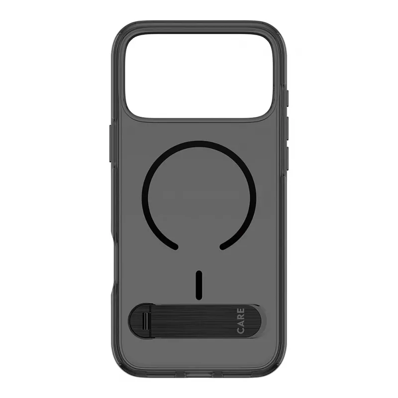 CARE by PanzerGlass Kickstand Case Smokey ar Black MagSafe iPhone 17 Pro Max