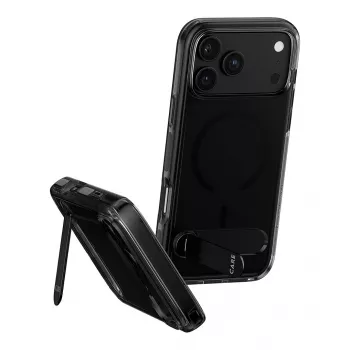 CARE by PanzerGlass Kickstand Case Smokey ar Black MagSafe iPhone 17 Pro Max